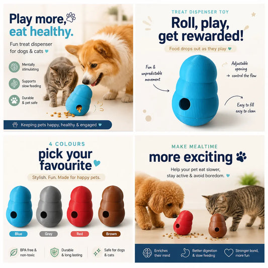 Treat Tumbler™ – Interactive Pet Treat Dispenser