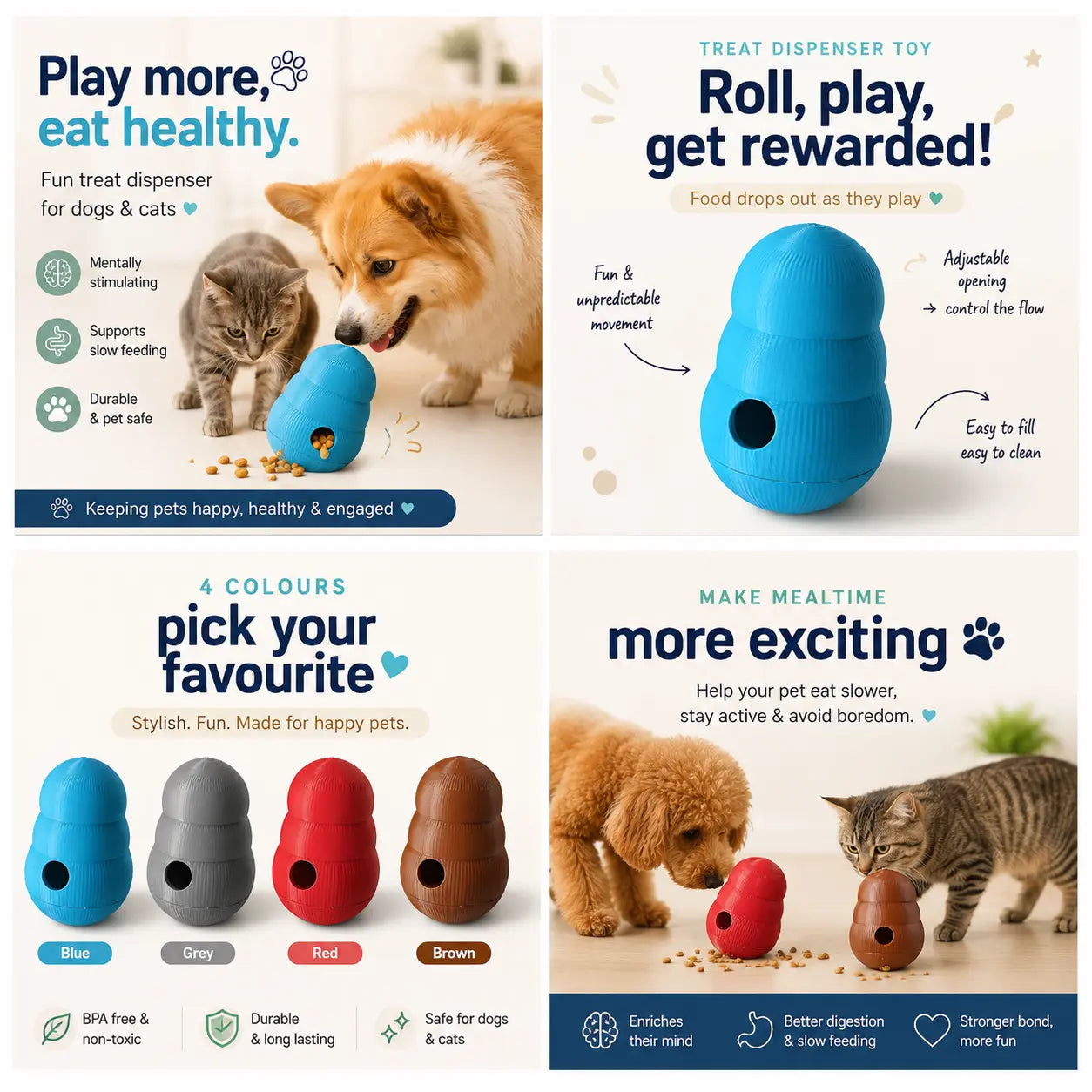 Treat Tumbler™ – Interactive Pet Treat Dispenser