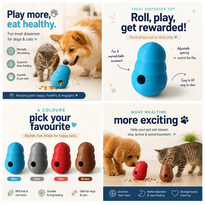 Treat Tumbler™ – Interactive Pet Treat Dispenser