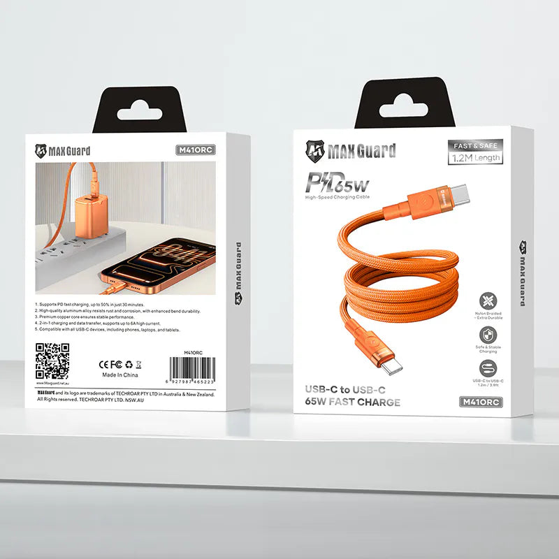 Cable Type-C to C Orange M41ORC 1.2m  Maxguard