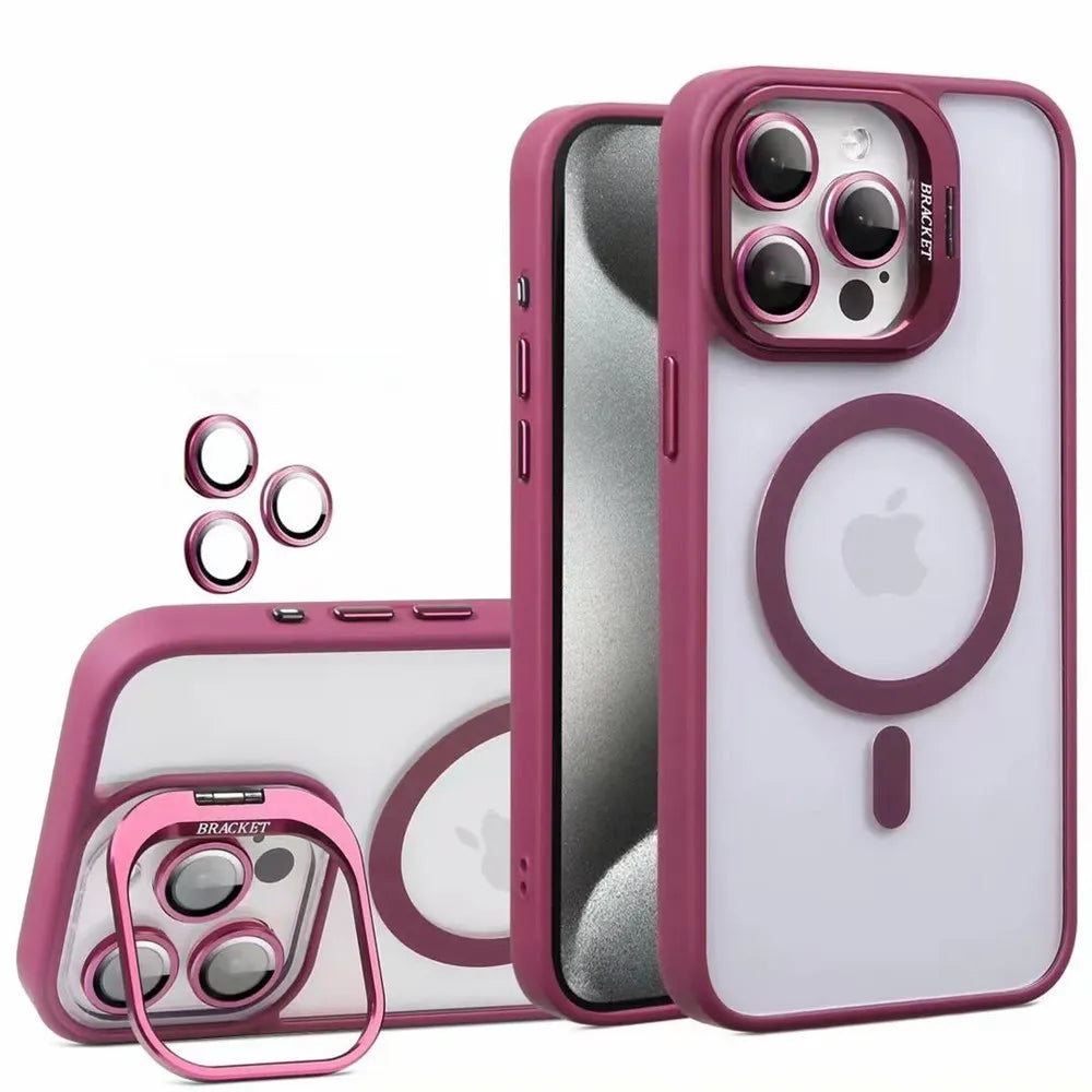 Phone Case with Camera Stand and Lens Protector