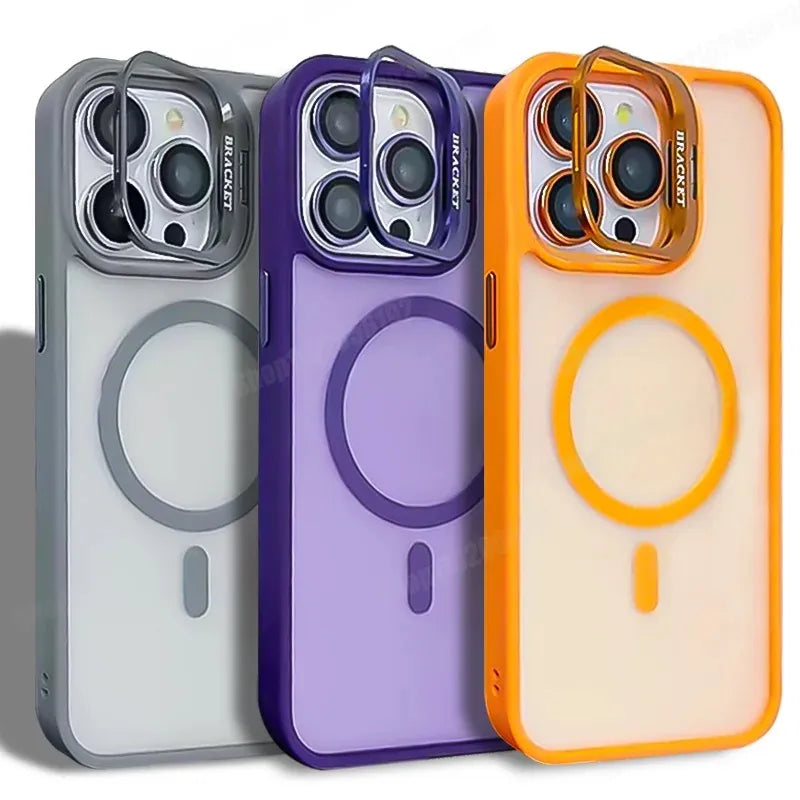 Phone Case with Camera Stand and Lens Protector